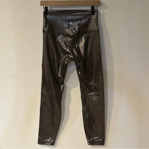 Lululemon Align High-Rise Pant 25" *Shine Radiate Foil Print French Press Size 8 - Picture 6 of 12